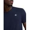 imageChampion Mens Performance Sport Crewneck Short Sleeve TShirt Standard Fit Lightweight BreathableDeep Navy  C Logo