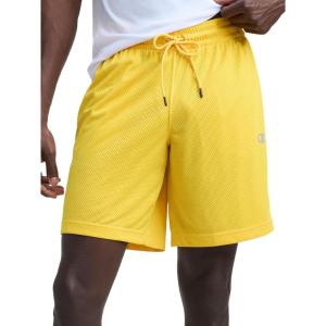 imageChampion Mens Performance 9 Mesh Shorts Standard Fit Lightweight Available in Regular and Big amp TallFreesia  C Logo