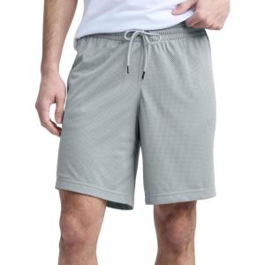 imageChampion Mens Performance 9 Mesh Shorts Standard Fit Lightweight Available in Regular and Big amp TallQuarry  C Logo