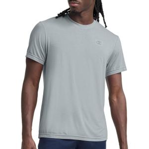 imageChampion Mens Performance Sport Crewneck Short Sleeve TShirt Standard Fit Lightweight BreathableQuarry  C Logo