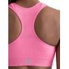 imageChampion Womens Infinity Racerback Sports Bra Moderate Support Seamless Moisture WickingPink Cosmos  C Logo