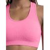 imageChampion Womens Infinity Racerback Sports Bra Moderate Support Seamless Moisture WickingPink Cosmos  C Logo