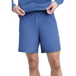 imageChampion Mens 7 Sport Knit Shorts Slim Fit LightweightCoastal Fjord  C Logo