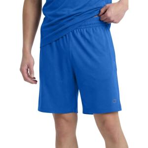 imageChampion Mens 7 Sport Knit Shorts Slim Fit LightweightNebulas Blue  C Logo