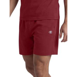 imageChampion Mens 7 Sport Knit Shorts Slim Fit LightweightPomegranate  C Logo