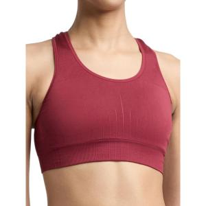 imageChampion Womens Infinity Racerback Sports Bra Moderate Support Seamless Moisture WickingPomegranate  C Logo