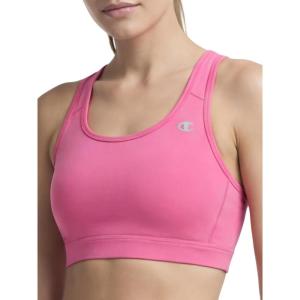 imageChampion Womens Sports Bra HighImpact Compression MoistureWicking FabricPink Cosmos