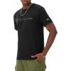 imageChampion Mens Classic Script Graphic Short Sleeve TShirt Standard Fit Tonal Logo Available in Regular and Big amp TallBlack  Tonal Script Logo
