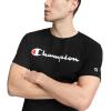 imageChampion Mens Classic Script Graphic Short Sleeve TShirt Standard Fit Tonal Logo Available in Regular and Big amp TallBlackBlack