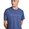 imageChampion Mens Classic Script Graphic Short Sleeve TShirt Standard Fit Tonal Logo Available in Regular and Big amp TallCoastal Fjord  Tonal Script Logo
