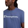 imageChampion Mens Classic Script Graphic Short Sleeve TShirt Standard Fit Tonal Logo Available in Regular and Big amp TallCoastal Fjord