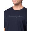 imageChampion Mens Classic Script Graphic Short Sleeve TShirt Standard Fit Tonal Logo Available in Regular and Big amp TallNavy  Tonal Script Logo