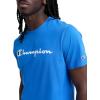 imageChampion Mens Classic Script Graphic Short Sleeve TShirt Standard Fit Tonal Logo Available in Regular and Big amp TallNebulas Blue