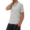 imageChampion Mens Classic Script Graphic Short Sleeve TShirt Standard Fit Tonal Logo Available in Regular and Big amp TallOxford Gray Heather  Tonal Script Logo