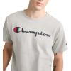 imageChampion Mens Classic Script Graphic Short Sleeve TShirt Standard Fit Tonal Logo Available in Regular and Big amp TallPlatinum Silver Heather