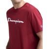 imageChampion Mens Classic Script Graphic Short Sleeve TShirt Standard Fit Tonal Logo Available in Regular and Big amp TallPomegranate
