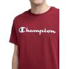 imageChampion Mens Classic Script Graphic Short Sleeve TShirt Standard Fit Tonal Logo Available in Regular and Big amp TallPomegranate