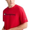 imageChampion Mens Classic Script Graphic Short Sleeve TShirt Standard Fit Tonal Logo Available in Regular and Big amp TallScarlet  Classic Script Logo