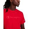imageChampion Mens Classic Script Graphic Short Sleeve TShirt Standard Fit Tonal Logo Available in Regular and Big amp TallTango Red  Tonal Script Logo