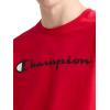 imageChampion Mens Classic Script Graphic Short Sleeve TShirt Standard Fit Tonal Logo Available in Regular and Big amp TallTango Red