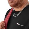 imageChampion Mens Crewneck Fleece Sweatshirt Standard Fit Midweight Script Logo Available in Regular and Big amp TallBlack Small  Small Script Logo
