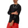 imageChampion Mens Crewneck Fleece Sweatshirt Standard Fit Midweight Script Logo Available in Regular and Big amp TallBlack Small  Small Script Logo