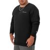 imageChampion Mens Crewneck Fleece Sweatshirt Standard Fit Midweight Script Logo Available in Regular and Big amp TallBlack Small  Small Script Logo