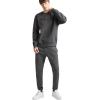 imageChampion Mens Crewneck Fleece Sweatshirt Standard Fit Midweight Script Logo Available in Regular and Big amp TallGranite Heather  Classic Script Logo