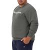 imageChampion Mens Crewneck Fleece Sweatshirt Standard Fit Midweight Script Logo Available in Regular and Big amp TallGranite Heather  Classic Script Logo
