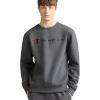 imageChampion Mens Crewneck Fleece Sweatshirt Standard Fit Midweight Script Logo Available in Regular and Big amp TallGranite Heather  Classic Script Logo
