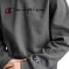 imageChampion Mens Crewneck Fleece Sweatshirt Standard Fit Midweight Script Logo Available in Regular and Big amp TallGranite Heather  Classic Script Logo
