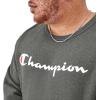 imageChampion Mens Crewneck Fleece Sweatshirt Standard Fit Midweight Script Logo Available in Regular and Big amp TallGranite Heather  Classic Script Logo