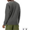 imageChampion Mens Crewneck Fleece Sweatshirt Standard Fit Midweight Script Logo Available in Regular and Big amp TallGranite Heather Small  Small Script Logo