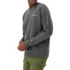 imageChampion Mens Crewneck Fleece Sweatshirt Standard Fit Midweight Script Logo Available in Regular and Big amp TallGranite Heather Small  Small Script Logo