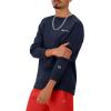 imageChampion Mens Crewneck Fleece Sweatshirt Standard Fit Midweight Script Logo Available in Regular and Big amp TallNavy Small  Small Script Logo
