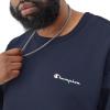 imageChampion Mens Crewneck Fleece Sweatshirt Standard Fit Midweight Script Logo Available in Regular and Big amp TallNavy Small Script
