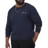 imageChampion Mens Crewneck Fleece Sweatshirt Standard Fit Midweight Script Logo Available in Regular and Big amp TallNavy Small Script