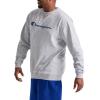 imageChampion Mens Crewneck Fleece Sweatshirt Standard Fit Midweight Script Logo Available in Regular and Big amp TallOxford Gray  Classic Script Logo