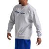 imageChampion Mens Crewneck Fleece Sweatshirt Standard Fit Midweight Script Logo Available in Regular and Big amp TallOxford Gray Script