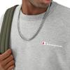 imageChampion Mens Crewneck Fleece Sweatshirt Standard Fit Midweight Script Logo Available in Regular and Big amp TallOxford Gray Small  Small Script Logo