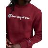 imageChampion Mens Crewneck Fleece Sweatshirt Standard Fit Midweight Script Logo Available in Regular and Big amp TallPomegranate  Classic Script Logo