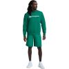 imageChampion Mens Crewneck Fleece Sweatshirt Standard Fit Midweight Script Logo Available in Regular and Big amp TallVerdant Green  Classic Script Logo