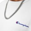 imageChampion Mens Crewneck Fleece Sweatshirt Standard Fit Midweight Script Logo Available in Regular and Big amp TallWhite Small Script
