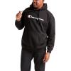 imageChampion Mens Pullover Graphic Fleece Hoodie Standard Fit Midweight Fleece Classic Script Logo Available Regular Big amp TallBlack  Classic Script Logo