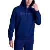 imageChampion Mens Pullover Graphic Fleece Hoodie Standard Fit Midweight Fleece Classic Script Logo Available Regular Big amp TallBlue Depths