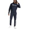imageChampion Mens Pullover Graphic Fleece Hoodie Standard Fit Midweight Fleece Classic Script Logo Available Regular Big amp TallDeep Navy