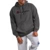 imageChampion Mens Pullover Graphic Fleece Hoodie Standard Fit Midweight Fleece Classic Script Logo Available Regular Big amp TallGranite Heather  Classic Script Logo