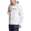 imageChampion Mens Pullover Graphic Fleece Hoodie Standard Fit Midweight Fleece Classic Script Logo Available Regular Big amp TallOatmeal Heather  Classic Script Logo
