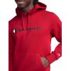 imageChampion Mens Pullover Graphic Fleece Hoodie Standard Fit Midweight Fleece Classic Script Logo Available Regular Big amp TallTango Red