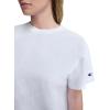 imageChampion Womens Classic Short Sleeve Graphic TShirt Loose Fit Script LogoBright White  Tonal Script Logo